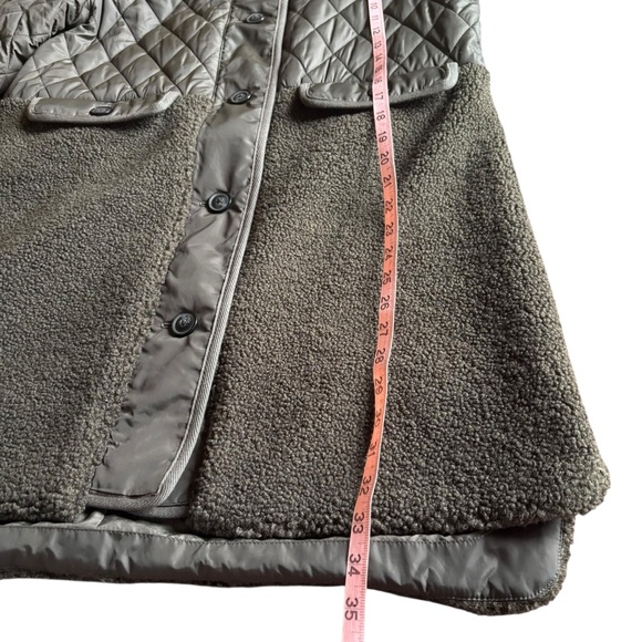 LOFT Quilted Sherpa Funnel Neck Jacket | Cozy Chic Neutral | MP - Picture 11 of 13